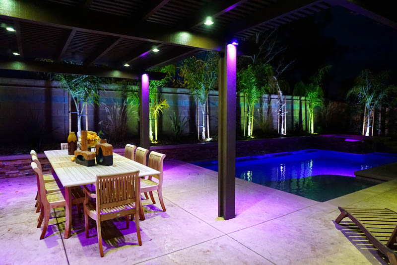 Illuminated Color Changing Led Outdoor Water Feature Sestak Landscape Lighting Project